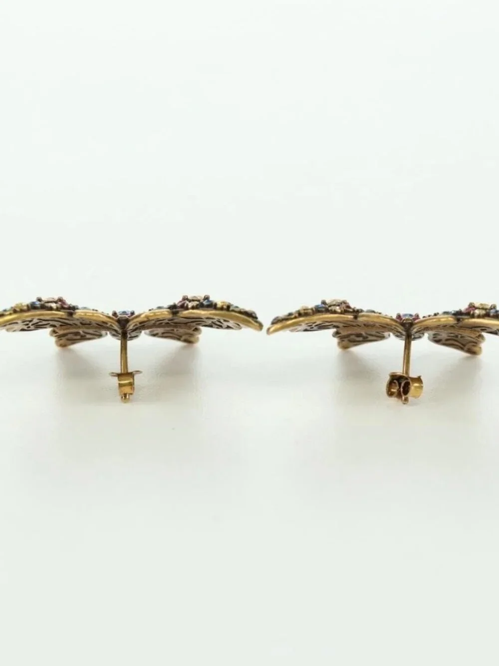 GUCCI Pierce Earring metal Multicolor Auth LNZ860V